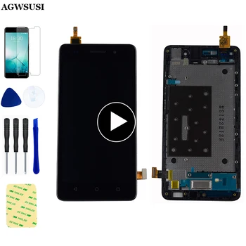 For Huawei G Play Mini CHM-U23 CHM-U03 CHM-U0 Ære 4C Touch Screen Digitizer Panel Sensor + LCD Display Forsamling med Ramme
