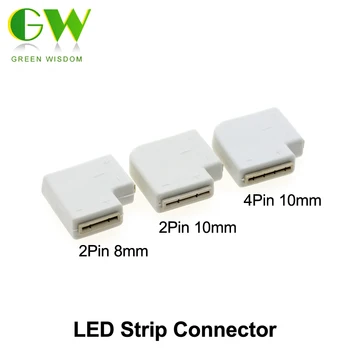 LED Strip-Stik 2pin 8mm / 10mm 4pin 10 mm Stik Til Led Strip Lights 5pcs/masse