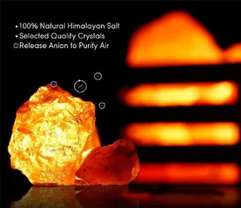Moderne Krystal Rock Nat Lys Dæmpning Naturlige Himalaya-Salt-Lampe Air Rense Soveværelse Sengen Nat bordlampe EU/US/UK stik