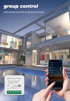 16A Mini Smart Wifi DIY-Switchen Understøtter 2-Vejs Kontrol, Smart Home Automation-Modul, Arbejder Med Alexa, Google Hjem Intelligent Liv App