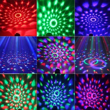 Lyd Aktiveres Roterende Led Disco Party Lys Magic Ball Strobe Fase Lys til Hjemmet Værelses Dans Fødselsdag Bar Karaoke Xmas