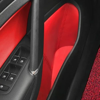 Kun venstrestyret Bil Døren Slot / Armlæn Panel Microfiber Læder Protector Dække Interiør Trim For VW Golf 7 2016