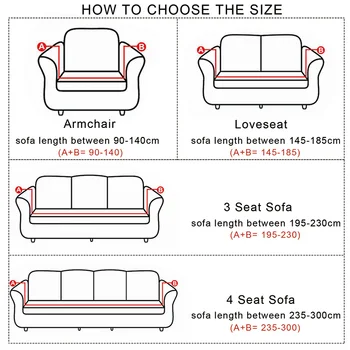 Høj Kvalitet Strækbart Elastisk Sofa Dækning for Moderne Stue L Form Dække Chaiselong Sofa 1/2/3/4 Snit Sofa Dækning