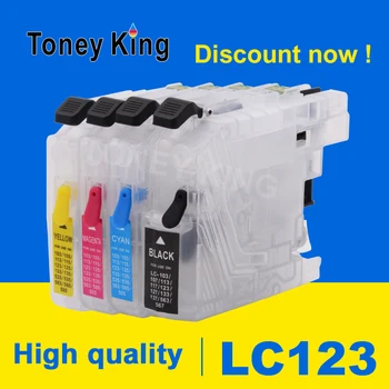 Toney King LC123 XL Genopfyldelige Blækpatroner Til Brother LC-121 123 125 127 129 MFC-J870DW J245 J650DW J6720DW J6520DW Printer