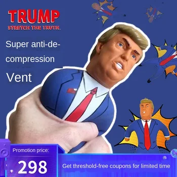 Trump Elastisk Superman Gummi Dekompression Vent Spoof Dukke Garage Kit Toy Kreativ Gave Afslapning Artefakt