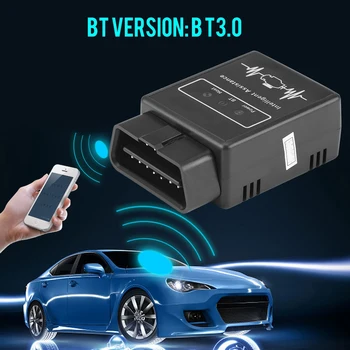 12V KW912 16 polet OBD-II-bluetooth 3.0 Universal Car Auto Diagnostiske Scanner Værktøj Interface Adapter til Android/PC-Sort