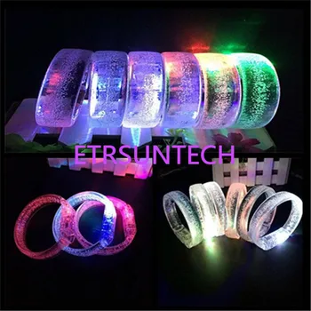 200pcs/masse Led Bryllup Favoriserer Direkte Salg Led Multi Farve Boble Blinkende Lys Op Glow Mode Rave-Party armbånd Armbånd