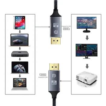 DP Kabel-DisplayPort Kabel-8K 4K 144Hz 165Hz Display Port-Adapter Til Video Bærbare PC HD-TV DP Display Port 1.4 Kabel