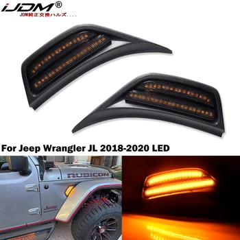 IJDM LED forskærm Side Markør Lys blinklys Lampe til Jeep 2018-2021 Wrangler JL JLU og for 2020-2021 Gladiator JT Lastbil