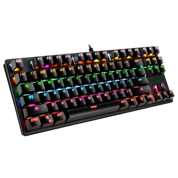 Mekaniske Tastatur Kablede Gaming Tastatur, LED Fashion Sort 87 Taster Til Spil, Bærbare PC Gamer Computer K87