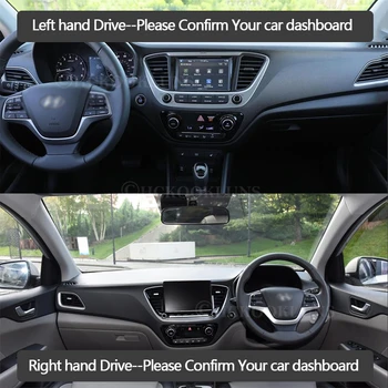 Dashboard Dækker Beskyttende pude til Hyundai Solaris Accent 2017~2020 HC Bil Tilbehør Dash Board Parasol Tæppe 2018 2019