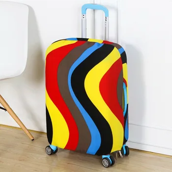 Farverig Rejse Bagage Dækning Beskyttende Kuffert Dække Vogn Sag Tilbehør Rejse Bagage Støvdækslet For At Få 18 Til 30 Tommer Taske