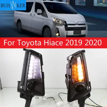 2STK Bil LED Front Tåge Lys Auto Pære Kofanger Lys Dækning Kørelys For Toyota Hiace 2019 2020 DRL