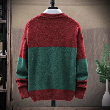 SingleRoad Herre Strikket Sweater Mænd 2020 Vinter Jul Trøjer Pullover Jumper Harajuku Koreanske Overdimensioneret Rød Sweater Mænd