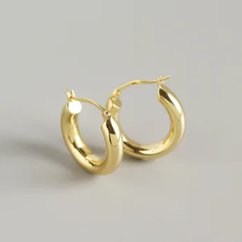 Europæiske og Amerikanske stil 925 sterling sølv kolde vind metal ring øre spænde for kvinders bryllupsfest boutique-smykker