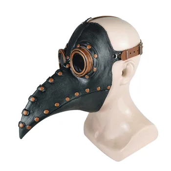 Halloween COS Pest Damp Læge Næb Maske Punk Maske Plague Doctor Mask