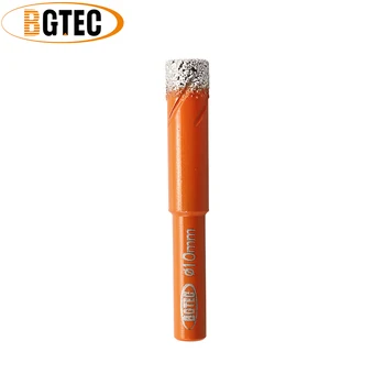 BGTEC 5pcs/sæt 10mm Tør Vakuum Loddede diamant bor Runde skaft bore bits til ceramie fliser i granit, glas