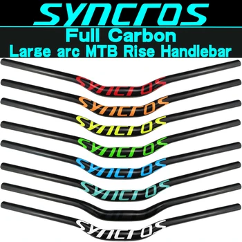 Syncros Fuld Carbon Fiber Mountain Cykel Stor Bue Sluge-formet Håndtag MTB Cykel Anledning Styret Tilbage Feje 20 Grader
