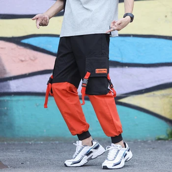 2020 ANKEL-LÆNGDE Streetwear Foråret Efteråret Hip Hop Harem Bukser Herre Casual koreanske Oversize 5XL 6XL Større Lomme Joggere Trouers