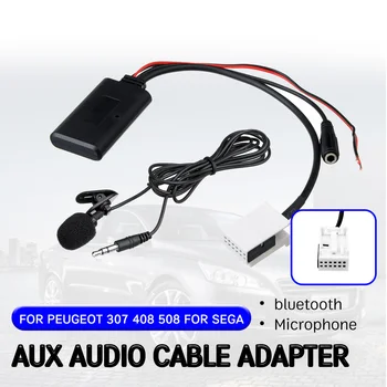 Bluetooth-Aux Receiver for Peugeot 207 307 407 308 for Citroen C2 C3 RD4 Kabel-Adapter med Mikrofon Wireless Aux-Modul