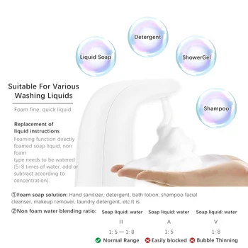 Berøringsfri Badeværelse Dispenser, Smart Sensor Flydende Sæbe til Køkken Hånd Fri Automatisk sæbedispenser