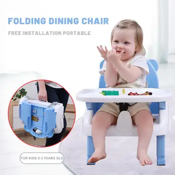 Baby Sammenklappelig Spisestuestol Booster Fodring Stol Til Babyer Childs Selepude Til Børn 0-3 År Gammel