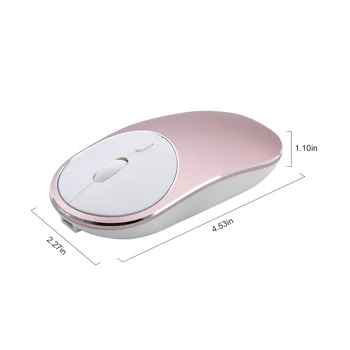Bluetooth Trådløs Lydløs Mus Genopladelige Ergonomisk 3D Computer Mause Pink BT USB Dual-Mode Mus, Xiaomi Telefon iPad Pige