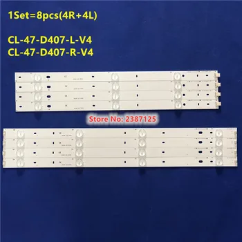 LED-Baggrundsbelysning Strimler (8STK) CL-47-D407-R-V4 CL-47-D407-L-V4 For 47inch 47PFL5708/F7 47PFG4109/78 47PFL3188 PT470H1-DUJFFE