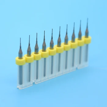 10stk 0,5 mm Diameter CNC-endefræsere Cutter Mini PCB Hårdmetal Router Bits Kit Sæt Til Fræsning af Værktøj til Træbearbejdning cutter