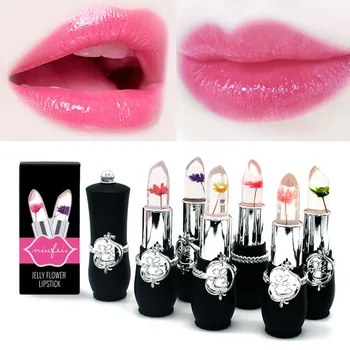 6STK MINFEI A108 Blomst Læift Crystal Jelly Magic Lipgloss makeup sæt Temperaturen til at Skifte Farve Lip Balm fugtighedsmiddel