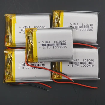 XINJ 3,7 V 1000 mAh lithium polymer batteri Li-ion celle 803040 For GPS-E-bog Kørsel optager Kamera, bluetooth hovedtelefon højttaler