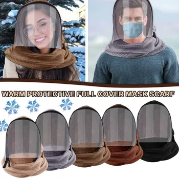 Hurtig Levering Full Face-Maske-Transparent Maske Hætteklædte Vinter-Tørklæde Varm Fuld ansigtsmaske, som skal Tørklæde Plus velvet Bandage Ansigt solcreme 2021