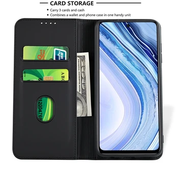 Læder Flip Case Til Xiaomi Redmi Note 9 9S 8 8T 7 Pro K20 K30 Mi Poco 10X X2 F2 M2 Pro-Kort Slots Magnetiske Suge-Phone Cover