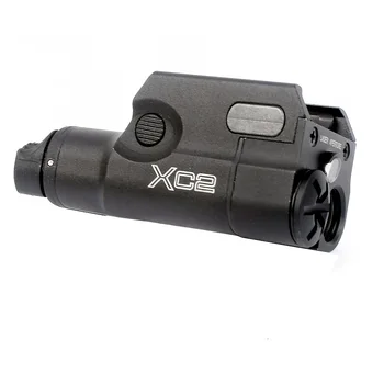 XC2 Laser Lys Kompakt Pistol Lommelygte Med Red Dot Laser Taktisk LED MINI White Light 200 Lumen Airsoft Lommelygte
