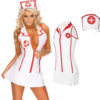 Kvinder Sexy Nurse Outfit Undertøj Damer Sygeplejerske Rolle at Spille Uniform Sexet Undertøj, der Passer Cosplay Kostume