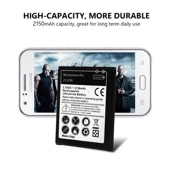 3,7 V 2150mAh Mobiltelefon Li-ion Batteri Til Samsung Galaxy J1 2016/version J100 J2 J3 J5 J7 G5308W G5309W