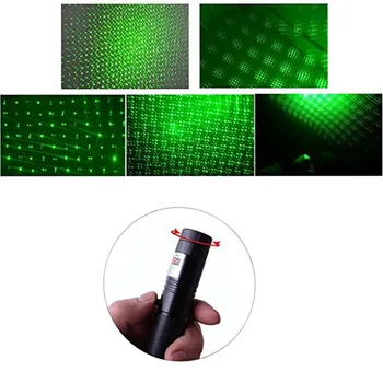 Grøn Laser Syn Lasere Pegede 10000 m 5mw 532nm Kraftig Justerbar Fokus Lazer pen Hoved Brændende Tændstik