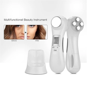 Multifunktionelle Facial Mesotherapy Elektroporation RF LED Foton ansigtsløftning Stramme Rynke Fjernelse af Skin Care Face Massageapparat