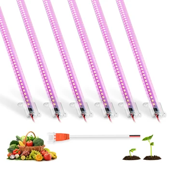 LED vækst Lys 220V Full Spectrum LED Bar Lampe 7W 50cm Høj Lysvirkning Phytolamp for Planter Drivhus Vokse Telt