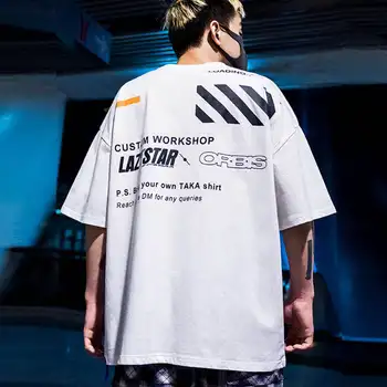 2020 sommeren hip hop mænds og kvinders T-shirt løs T-shirt kort ærme trykt T-shirt lamineret T-shirt