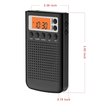 FM/AM Radio, Digitale Mini-Bærbare Stereo Høre Radio for De Ældre batteridrevne