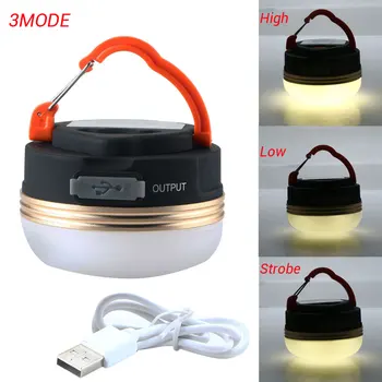 Vandtæt USB-Genopladelige Batteri /Type Offentlig Nødsituation LED Lommelygte Pære til at Lyse Bærbare Krog Camping Lanterna Telt Lampe