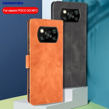 POCO X3 NFC Flip Case til Xiaomi Mi Pocophone POCO X3 X2 F2 Pro 9T Redmi Note 8 9 Pro 9S 9A Tilfælde Luksus PU Læder Pung Cover