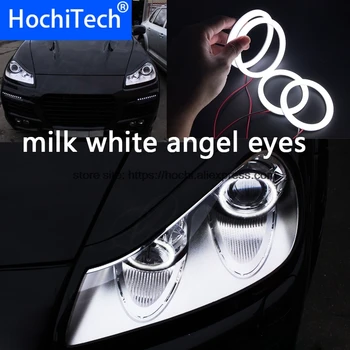HochiTech Eexcellent mælk hvid bomuld dække SMD bomuld angel eyes halo-ring kit dagtimerne lys DRL for Porsche Cayenne 2007-2009