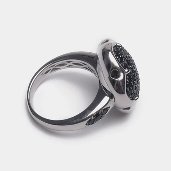 Amorita boutique 925 sølv blomst fuld drill design, mode ring