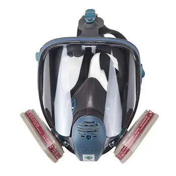 6800 Fuld ansigtsmaske, som Respirator Sikkerhed gasmaske for Organisk Damp Åndedrætsværn Maling, Pesticider, Kemiske aktivt Kul