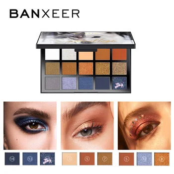BANXEER Mat Glitter Øjenskygge Palette 15 Farver Professionelle øjenskygge Pallette Langvarig Waterproof Eye Makeup Palet
