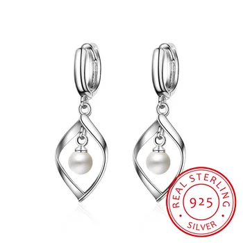 925 sterling sølv nyankomne mode skinnende krystal damer'stud øreringe smykker kvinder, kvindelige Anti allergi billige