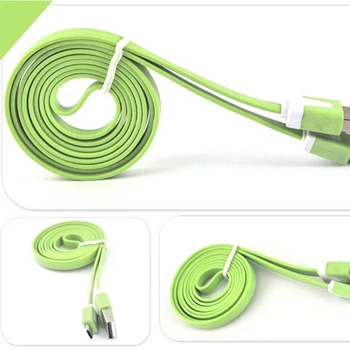 1M 2M 3M 8pin Noodle Fladskærms USB-Kabel Data Sync Oplader Adapter Til Apple iPhone 5/5/5c/6/6plus/7/8/X 10stk/masse