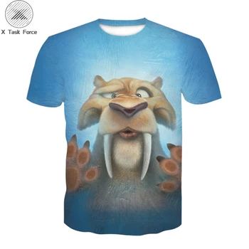 Nye mænd er sommer animationsfilm ice age serien 3D printede T-shirts, mænds casual toppe, T-shirts, tee rund hals T-shirts